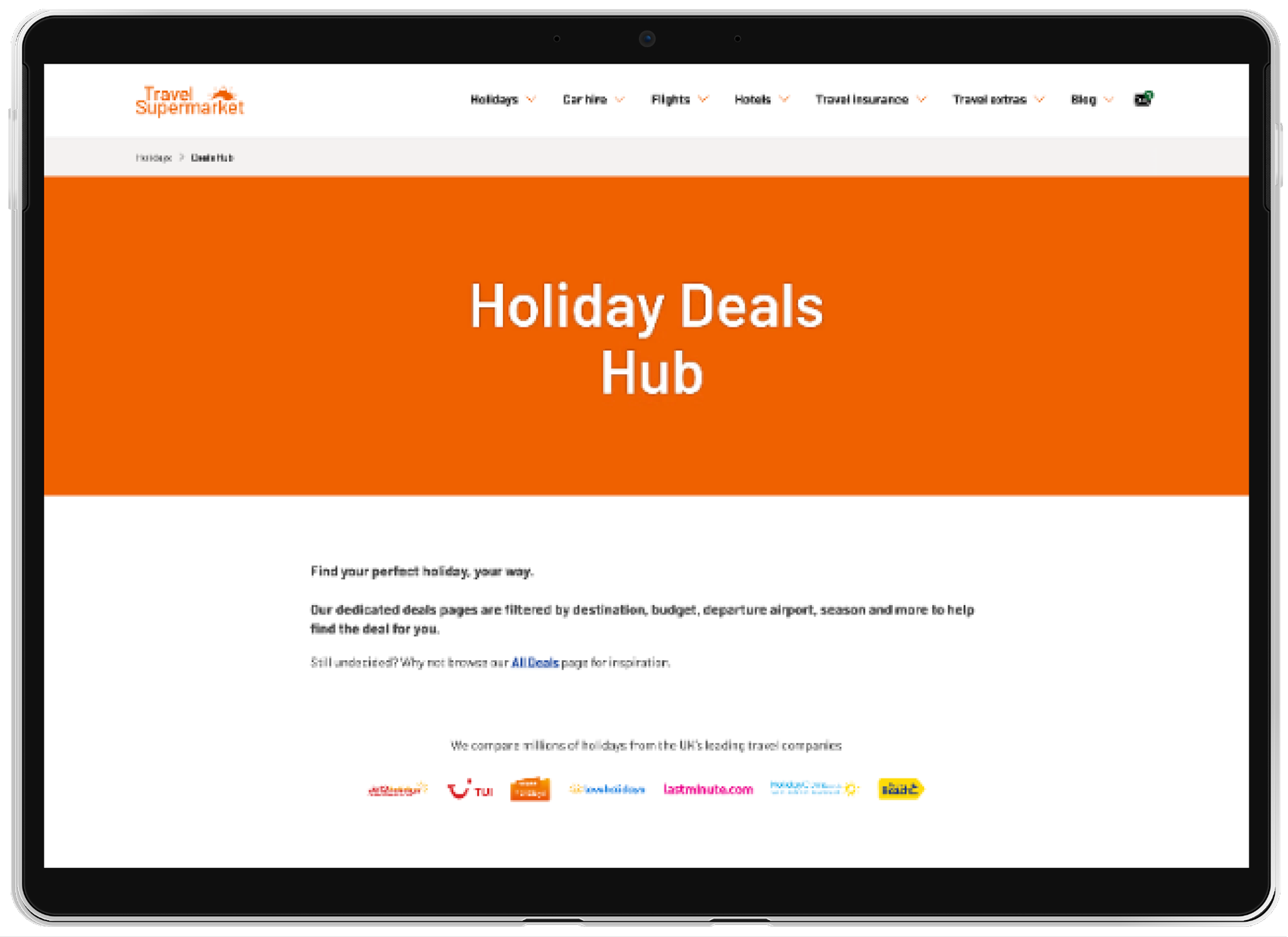 Original Deals Portal experience