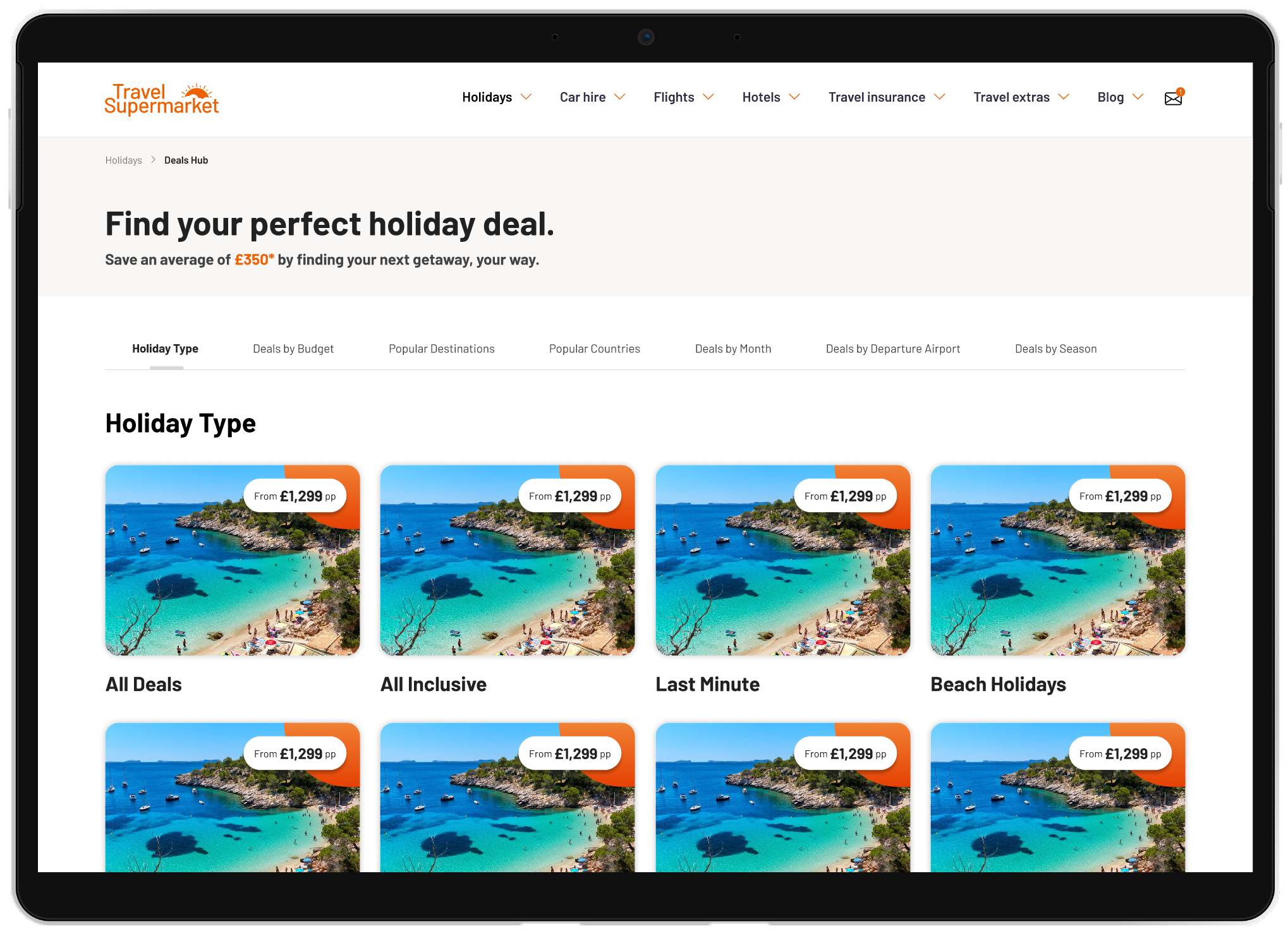 Redesigned Deals Portal