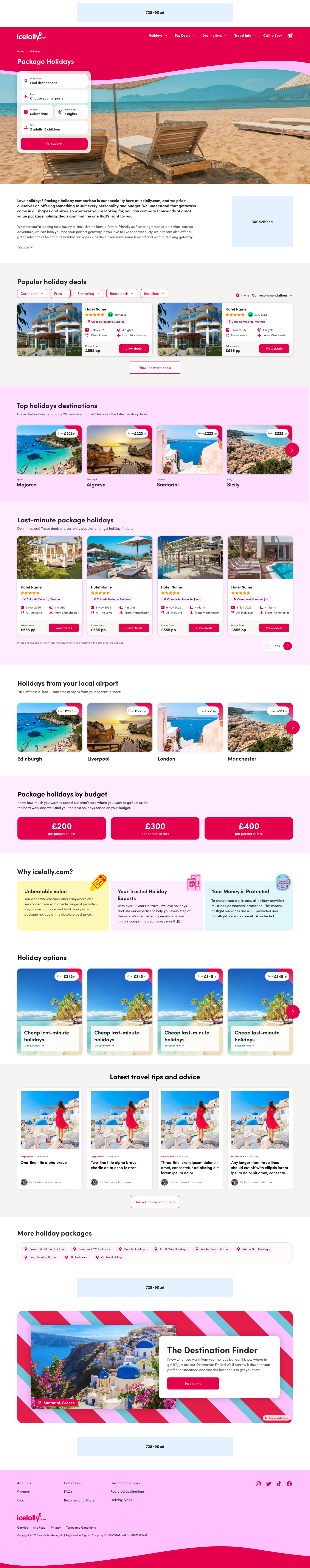 The new Package Holidays journey, live